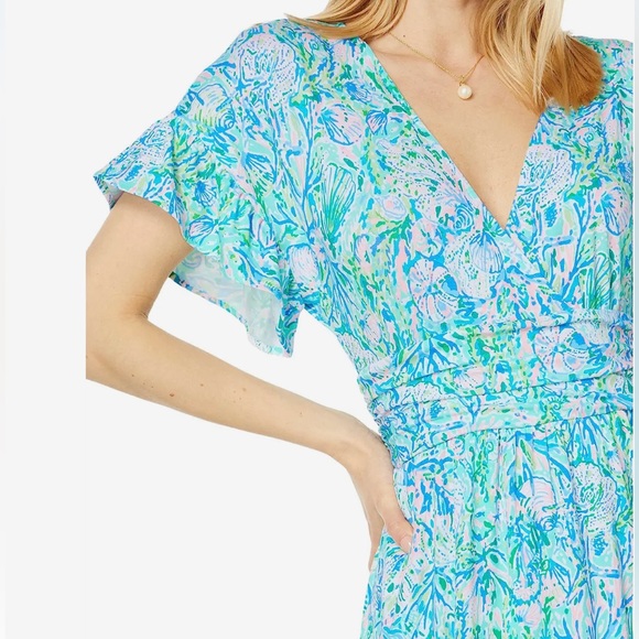 Lilly Pulitzer Juliet Ruffle Midi Dress - Size Medium - Picture 4 of 9